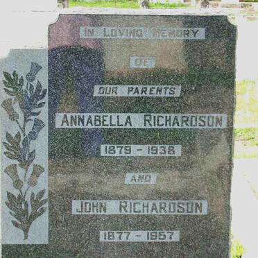 RICHARDSON John 1877-1957 &amp; Annabella 1879-1938