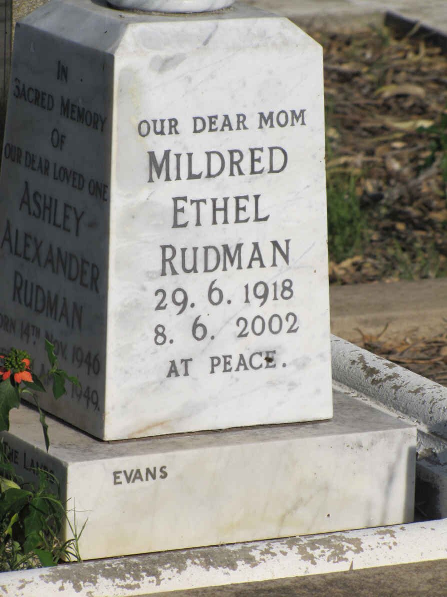 RUDMAN Mildred Ethel 1918-2002