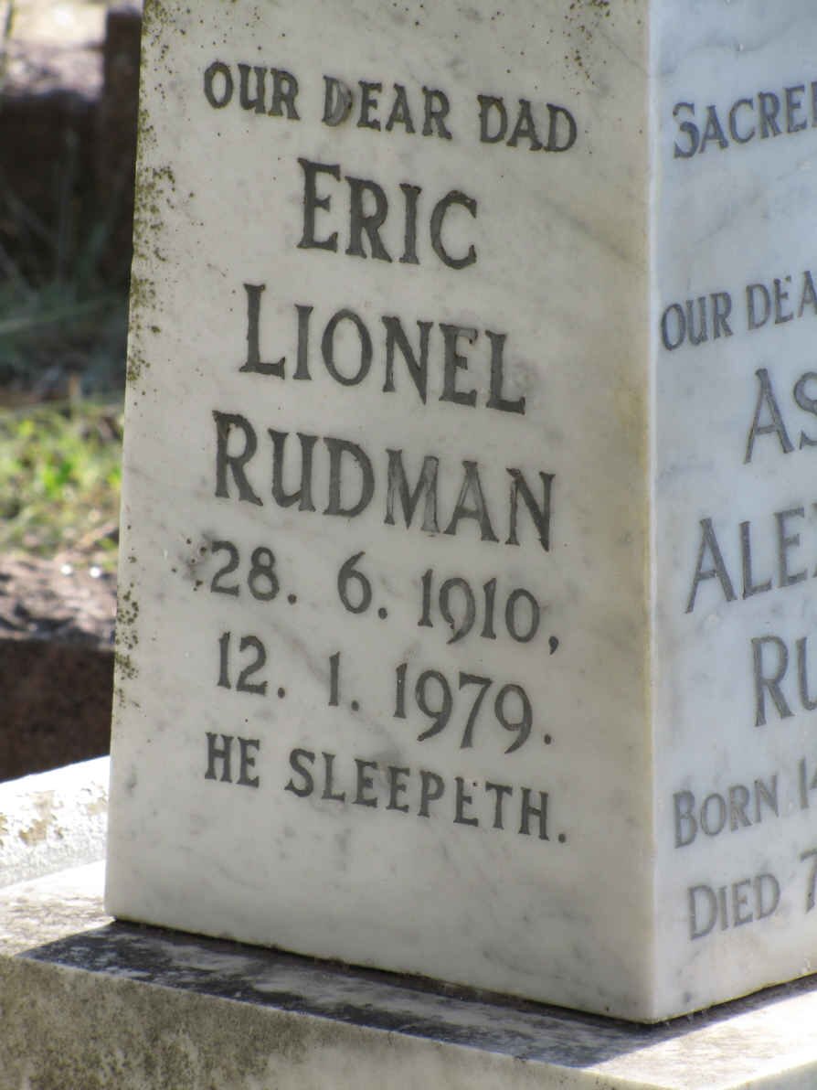 RUDMAN Eric Lionel 1910-1979