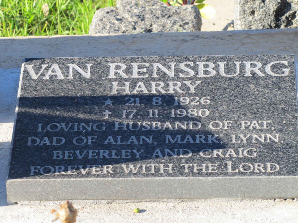 RENSBURG Harry, van 1926-1980