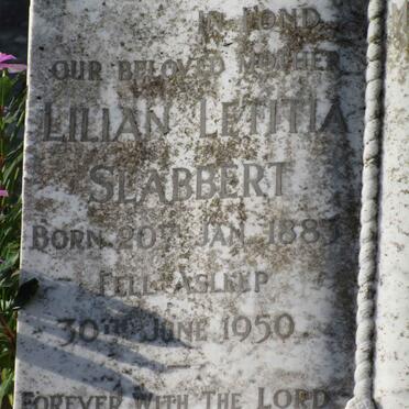 SLABBERT Lillian Letitia 1883-1950