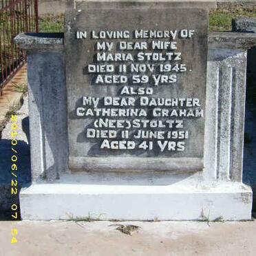 STOLTZ Maria -1945 :: GRAHAM  Catherina nee STOLTZ -1951