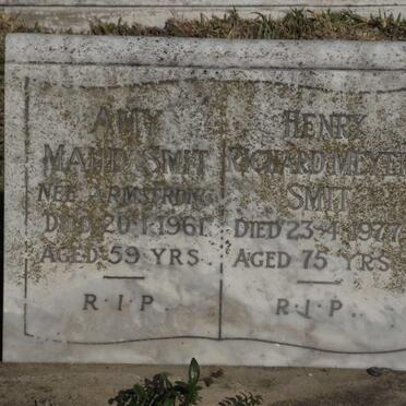 SMIT Henry Richard Meyer -1977 &amp; Amy Maud ARMSTRONG -1961
