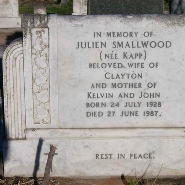SMALLWOOD Julien nee KAPP 1928-1987