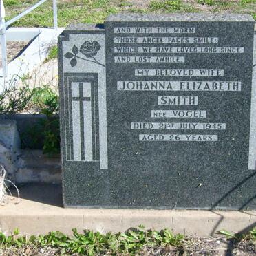 SMITH Johanna Elizabeth -1945