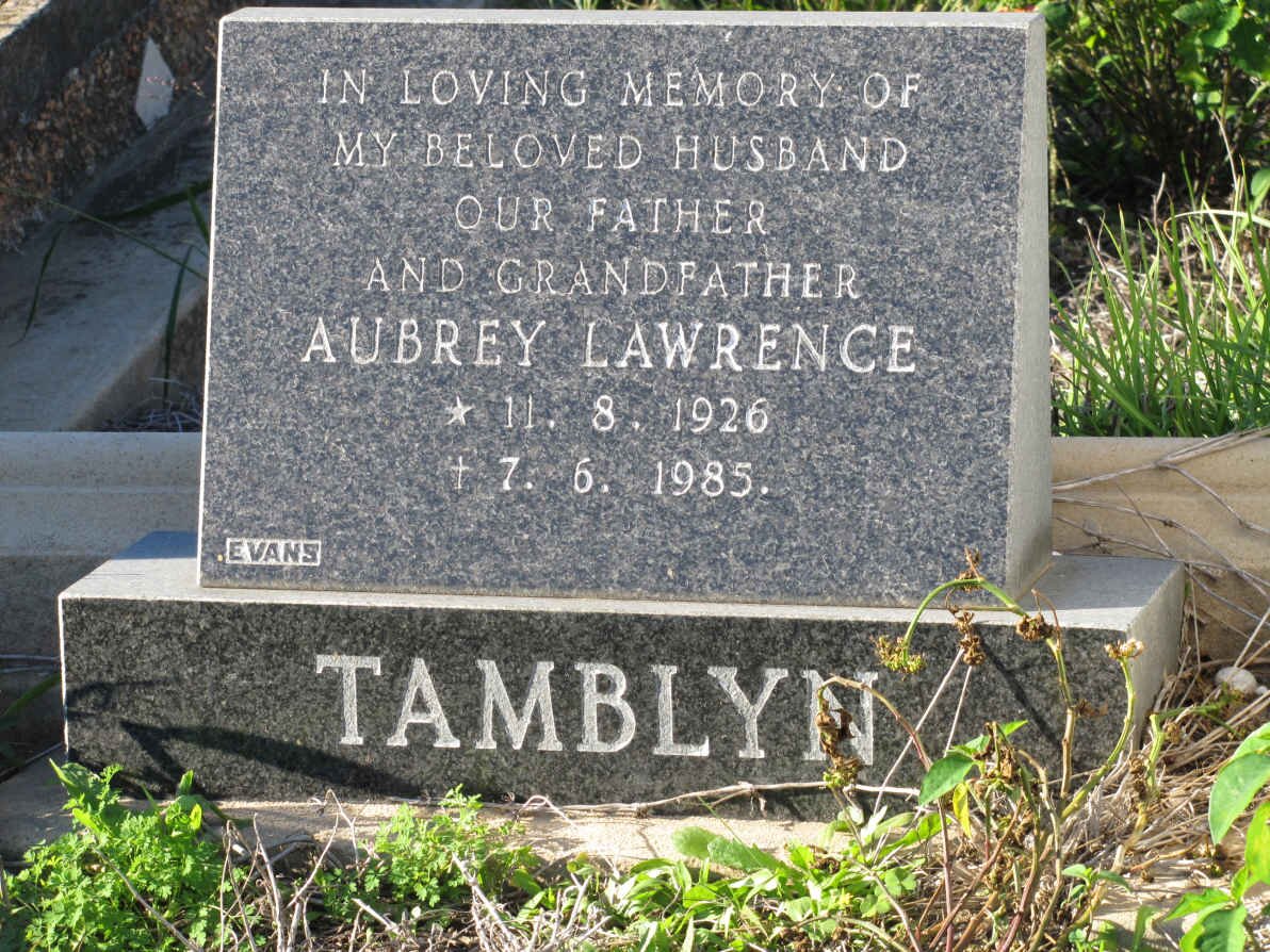 TAMBLYN Aubrey Lawrence 1926-1985