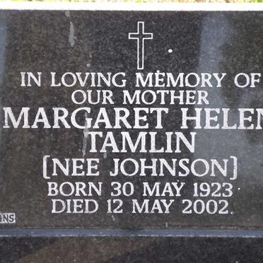 TAMLIN Margaret Helen nee JOHNSON 1923-2002