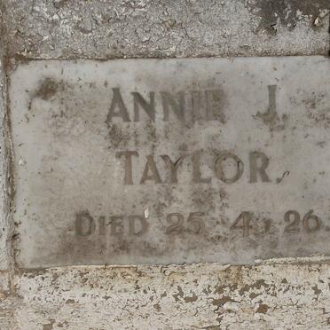 TAYLOR Annie J. -1926