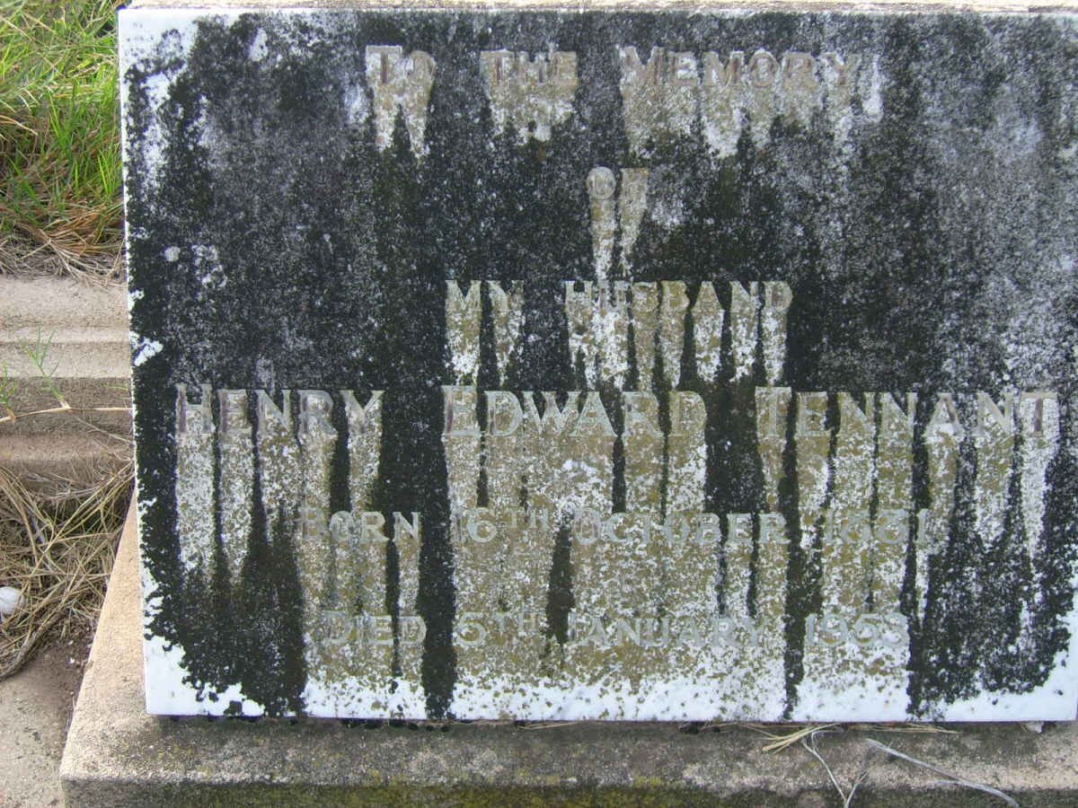 TENNANT Henry Edward 18?1-1953
