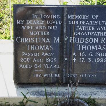 THOMAS Hudson R.T. 1908-1999 &amp; Christina M. -1968