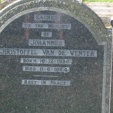VENTER Johannes Christoffel, van de 1886-1964