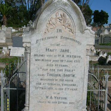 WATSON W.A. -1928  &amp; Mary Jane -1916 :: SMITH Thelma -1911