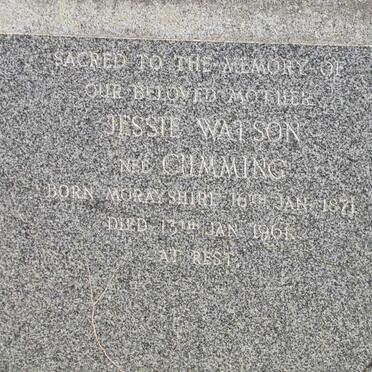 WATSON Jessie nee CUMMING 1871-1961