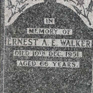 WALKER Ernest A.E.  -1951