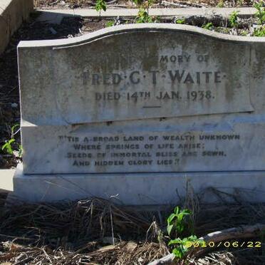 WAITE Fred G.T. -1938