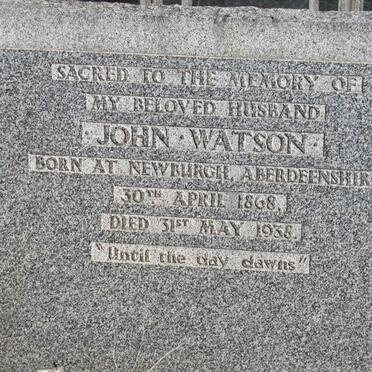WATSON John 1868-1938