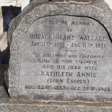 WALLACE Horace Blake 1881-1941 &amp; Kathleen Annie COOPER 1888-1984