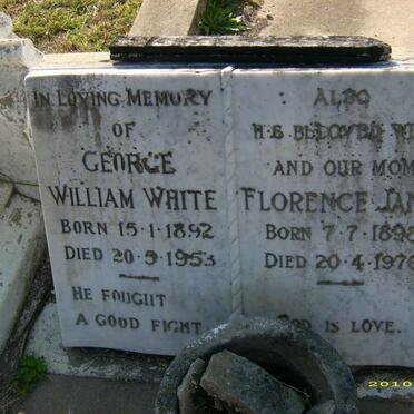 WHITE George William 1892-1953 &amp; Florence Jane 1898-1976