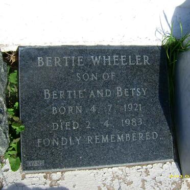 WHEELER Bertie 1921-1983