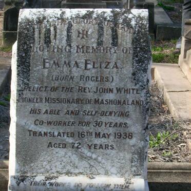 WHITE Emma Eliza  ROGERS -1938 