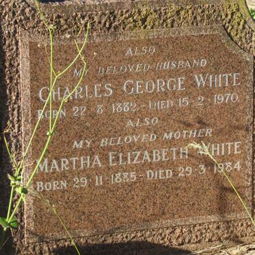 WHITE Charles George 1882-1970 &amp; Martha Elizabeth 1885-1984