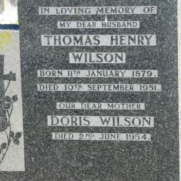WILSON Thomas Henry 1879-1951 &amp; Doris -1954