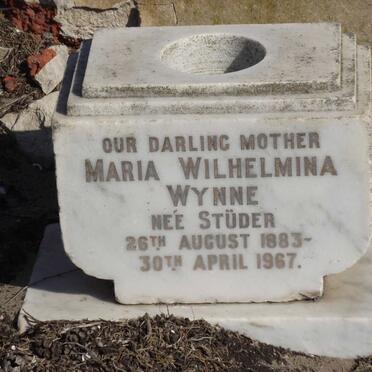 WYNNE Maria Wilhelmina nee STUDER 1883-1967