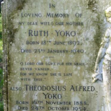 YOKO Theodosius Alfred 1888-1954 &amp; Ruth 1892-1940