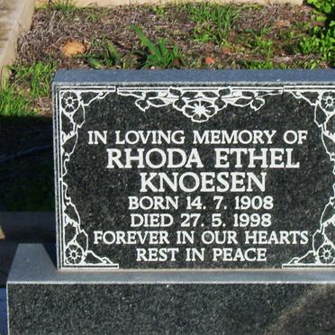 KNOESEN Rhoda Ethel 1908-1998