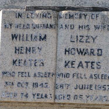 KEATES William Henry -1945 &amp; Lizzy Howard -1957