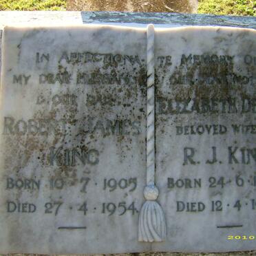 KING Robert James 1905-1954 &amp; Elizabeth Dewar 1905-1971