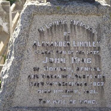 KING Alexander Lindley 1867-1921