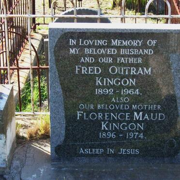 KINGON Fred Outram 1892-1964 &amp; Florence Maud 1896-1974
