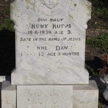 KOPPS Ruby -1939 :: KOPPS Yvonne Dawn -1942 :: KOPPS Carmen 1972-1972