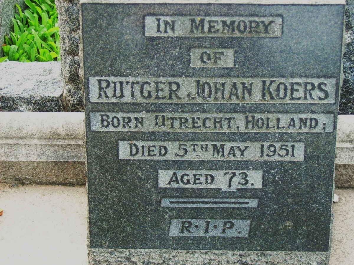 KOERS Rutger Johan -1951