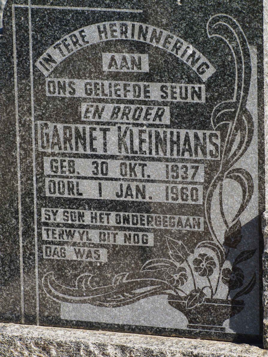 KLEINHANS Garnet 1937-1960