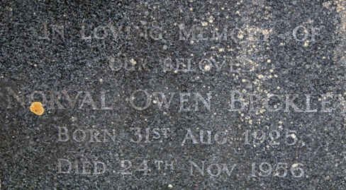 BECKLEY Norval Owen 1925-1956