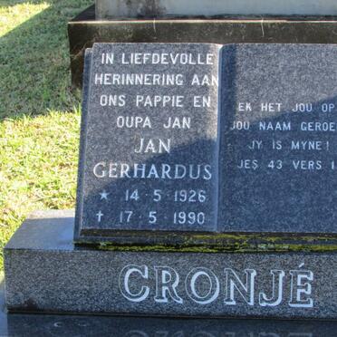 CRONJE Jan Gerhardus 1926-1990