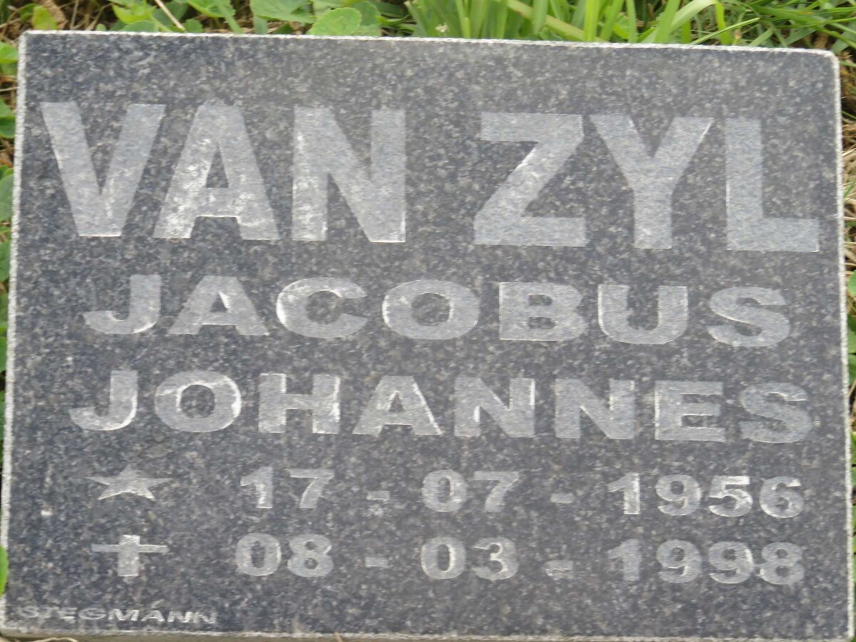 ZYL Jacobus Johannes, van 1956-1998