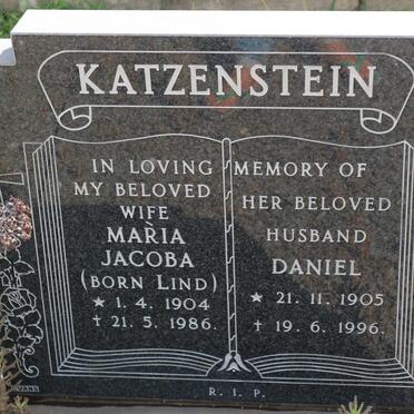 KATZENSTEIN Daniel 1905-1996 &amp; Maria Jacoba LIND 1904-1986