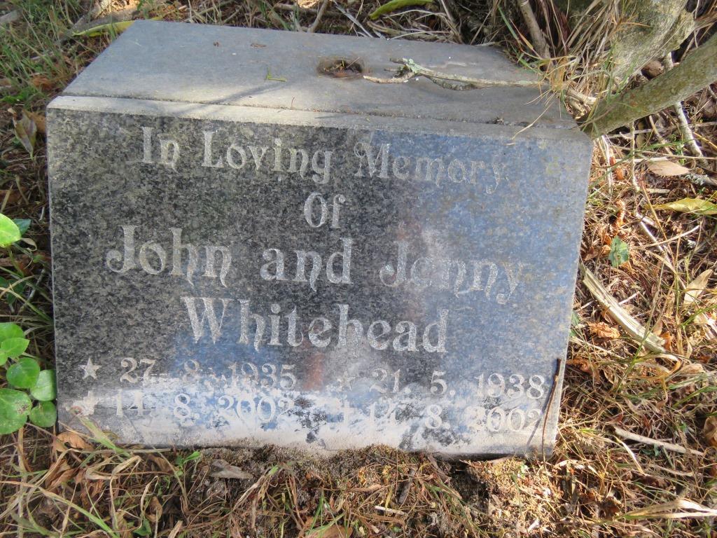 WHITEHEAD John 1935-2002 & Jenny 1938-2002