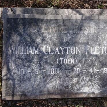 FLETCHER William Clayton 1891-1970
