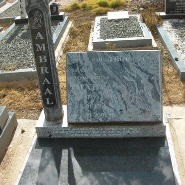 AMBRAAL Mary nee STEFAANS 1955-2001