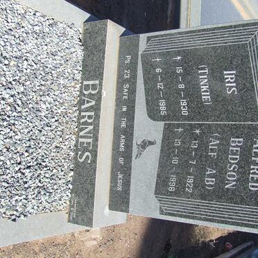 BARNES Alfred Bedson 1922-1998 &amp; Iris 1930-1985