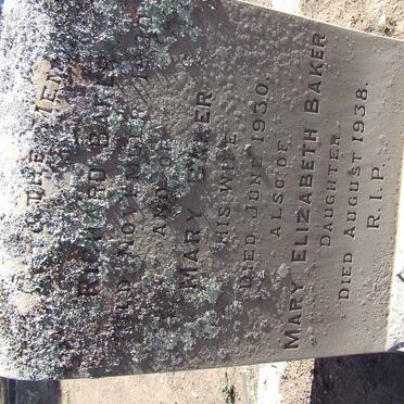 BAKER Richard -1920 &amp; Mary -1930 :: BAKER Mary Elizabeth -1938