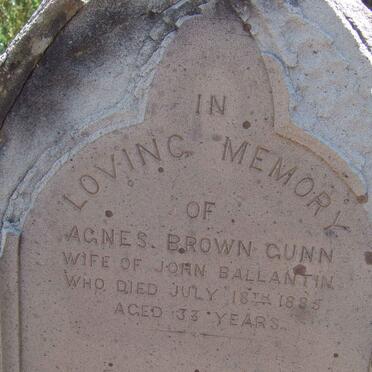 BALLATIN Agnes Brown Gunn -1885