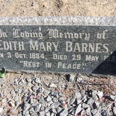 BARNES Edith Mary 1884-1958