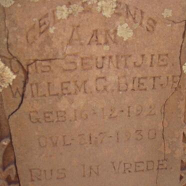 BIETJE Willem G. 1926-1930