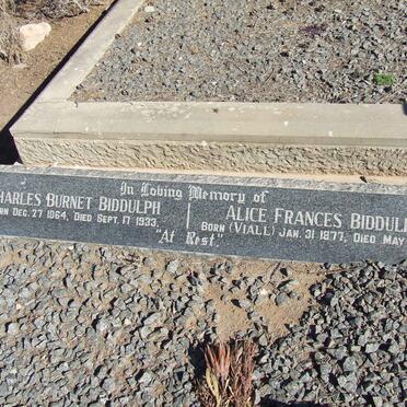 BIDDULPH Charles Burnet 1864-1933 &amp; Alice Frances VIALL 1877-1962