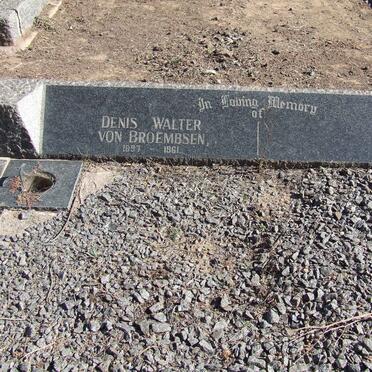 BROEMBSEN Denis Walter, von 1897-1961 :: WALKER Charlotte Rosalia 1877-1975